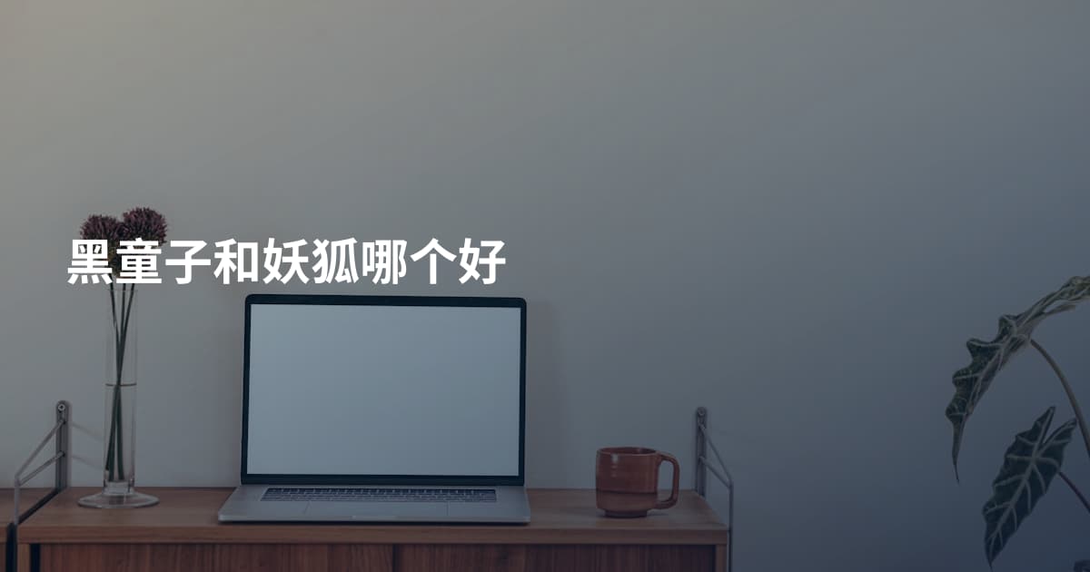 黑童子和妖狐哪个好