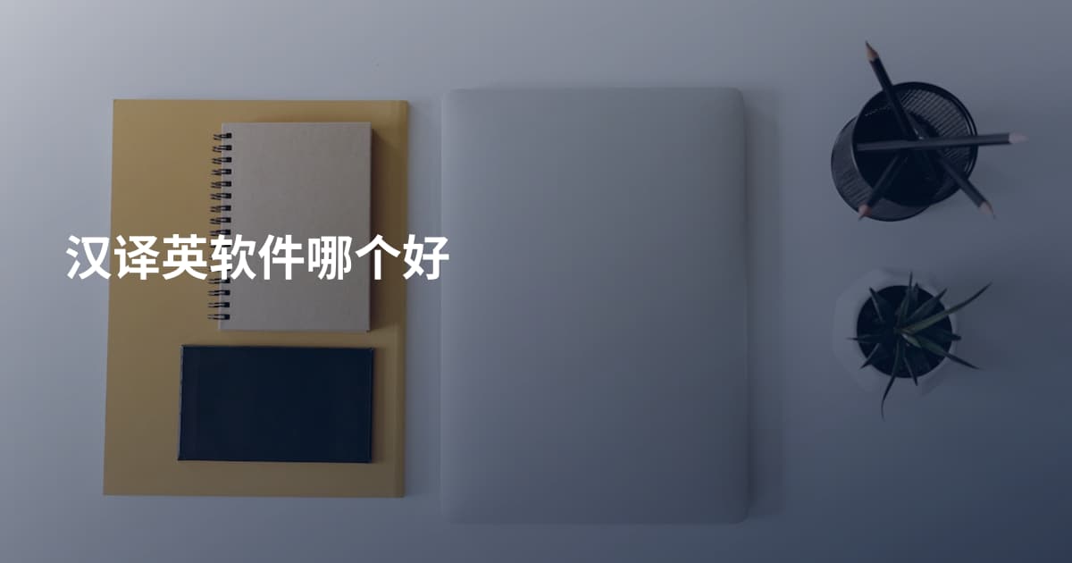 汉译英软件哪个好