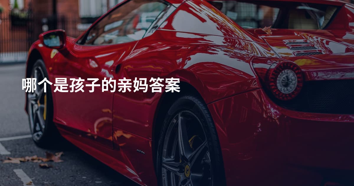 哪个是孩子的亲妈答案