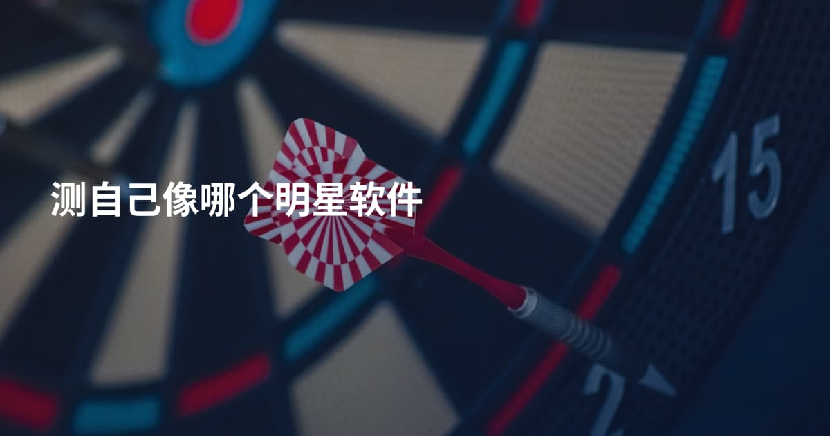 测自己像哪个明星软件