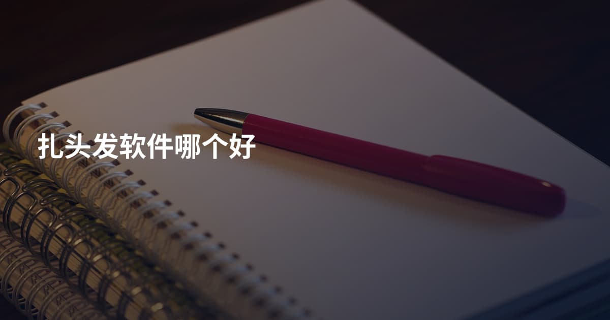 扎头发软件哪个好