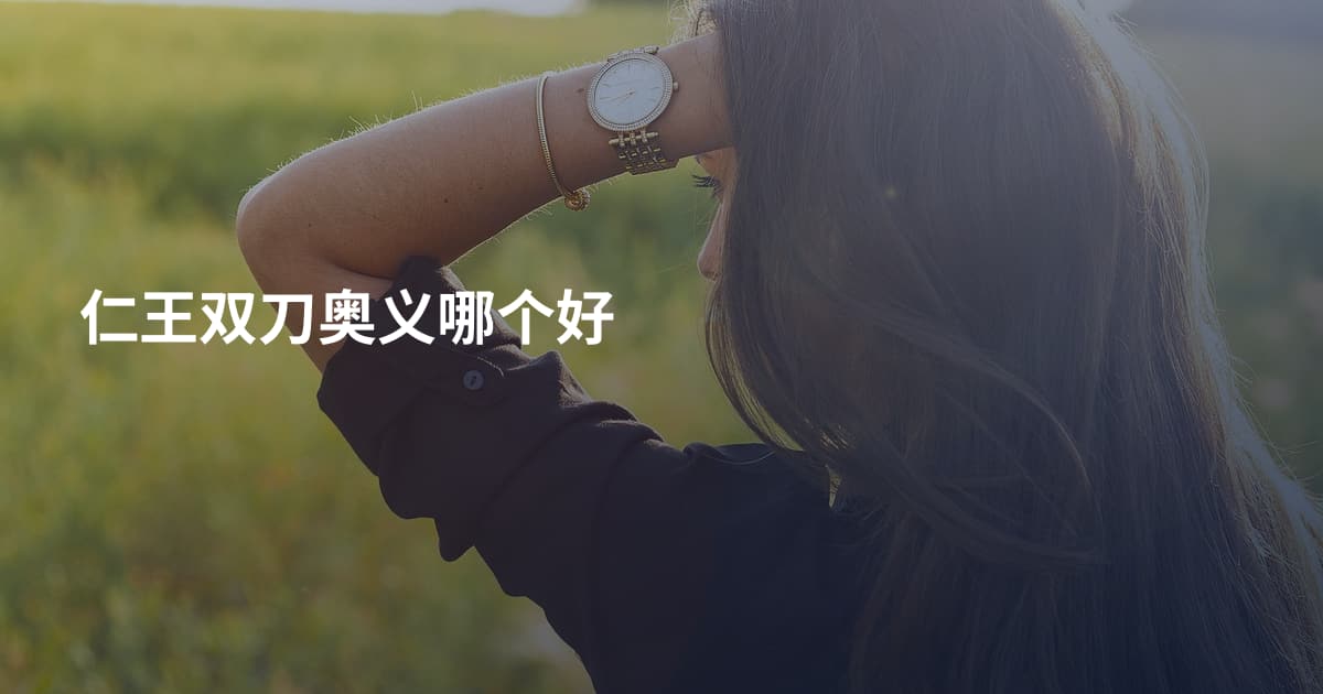 仁王双刀奥义哪个好