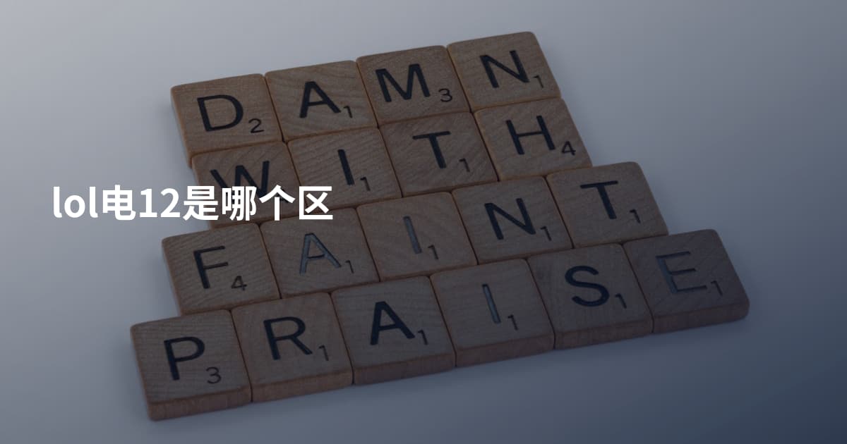 lol电12是哪个区
