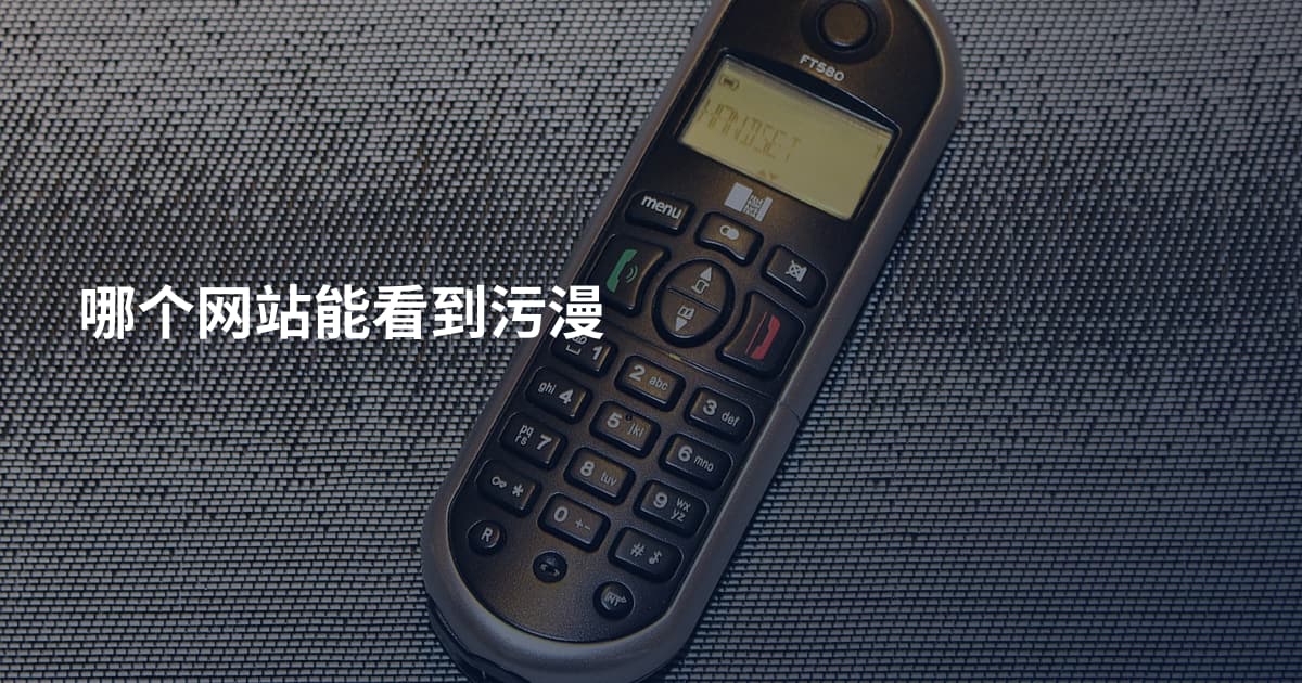 哪个网站能看到污漫