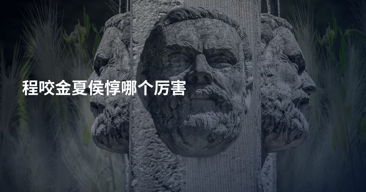 程咬金夏侯惇哪个厉害