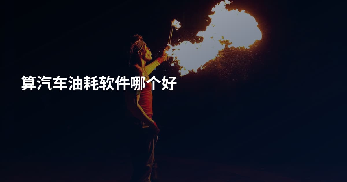 算汽车油耗软件哪个好
