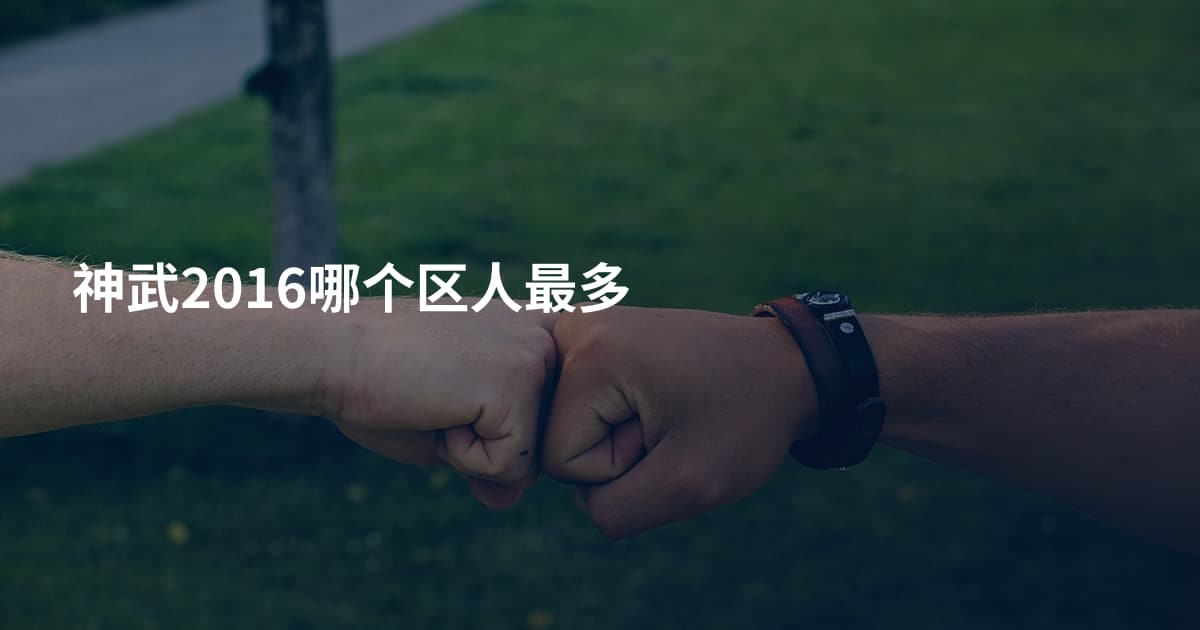 神武2016哪个区人最多