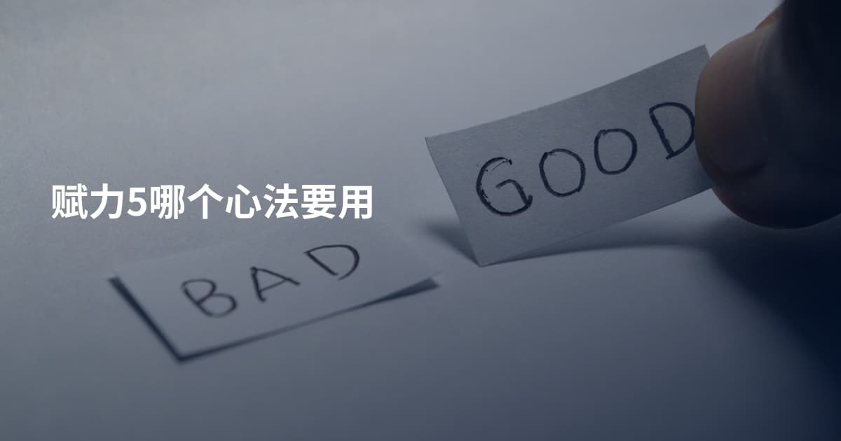 赋力5哪个心法要用