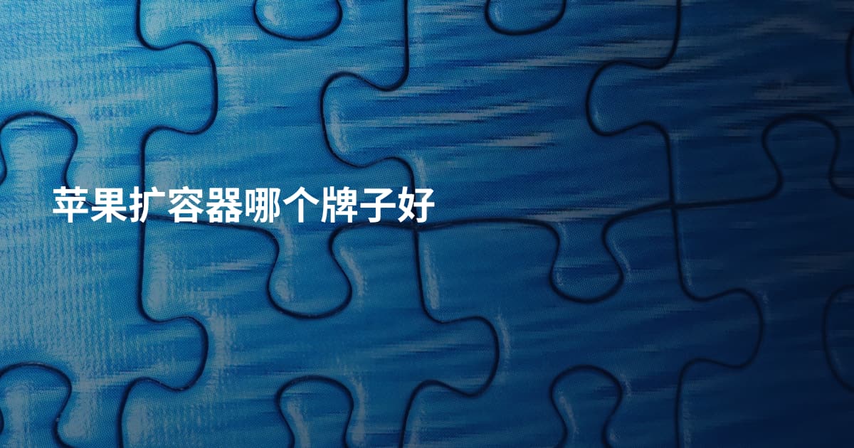 苹果扩容器哪个牌子好