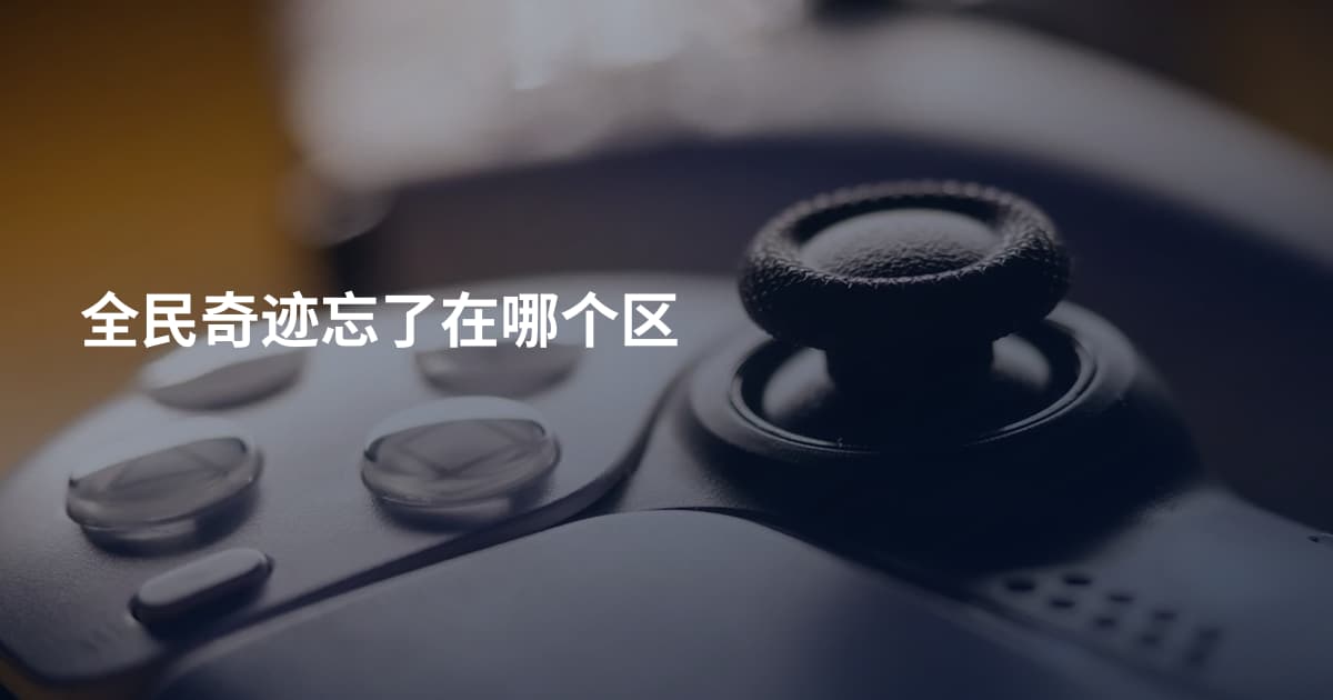 全民奇迹忘了在哪个区