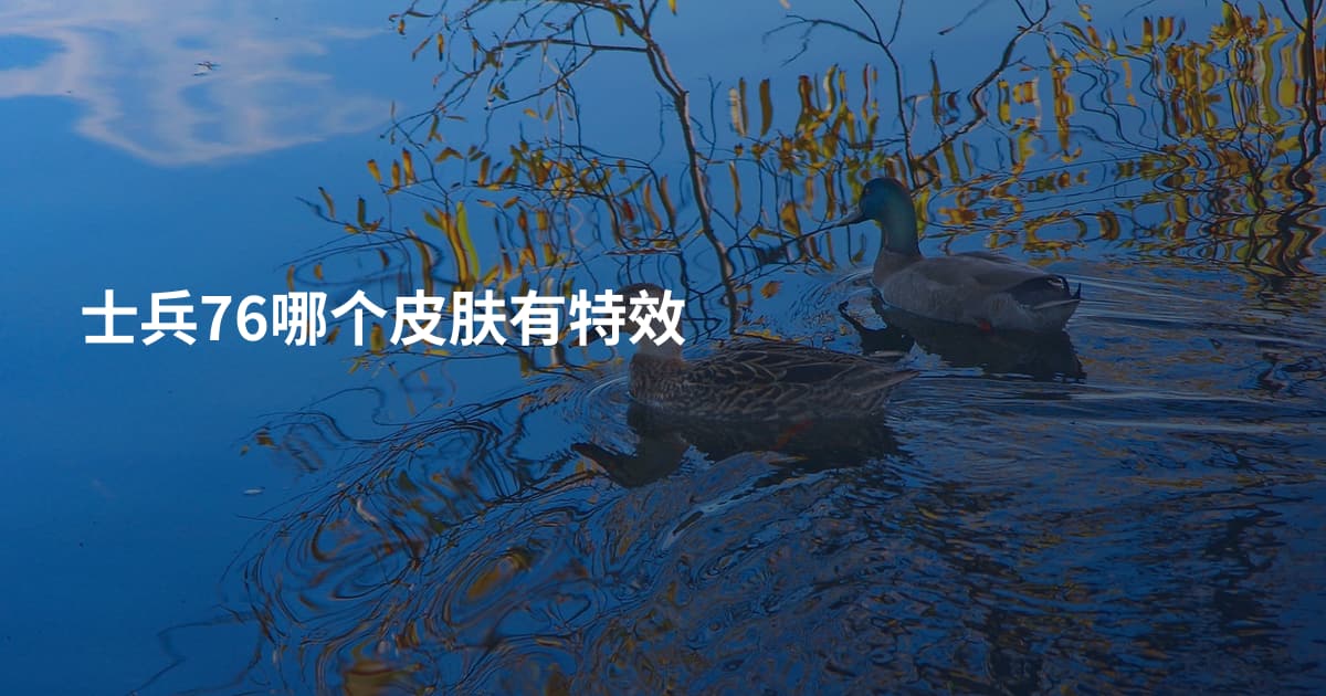 士兵76哪个皮肤有特效
