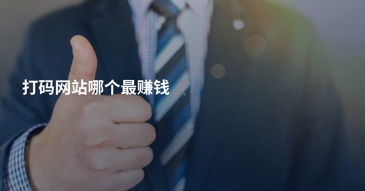 打码网站哪个最赚钱