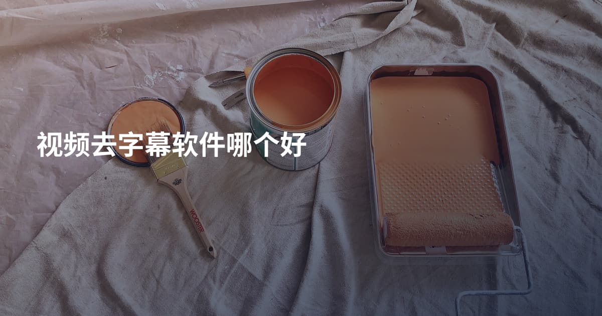 视频去字幕软件哪个好
