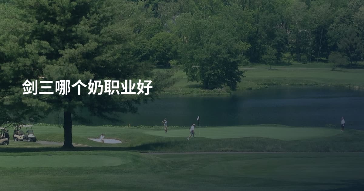 剑三哪个奶职业好