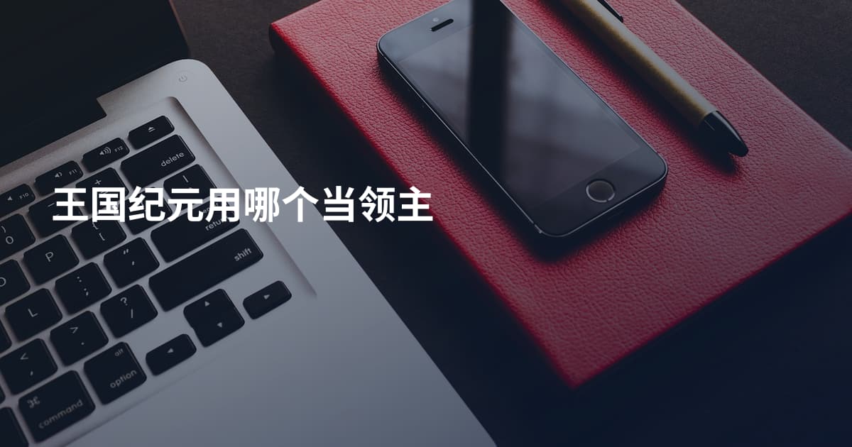 王国纪元用哪个当领主