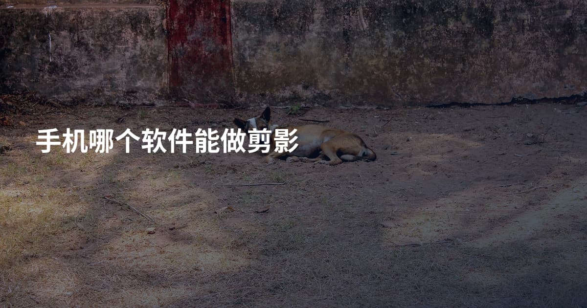 手机哪个软件能做剪影