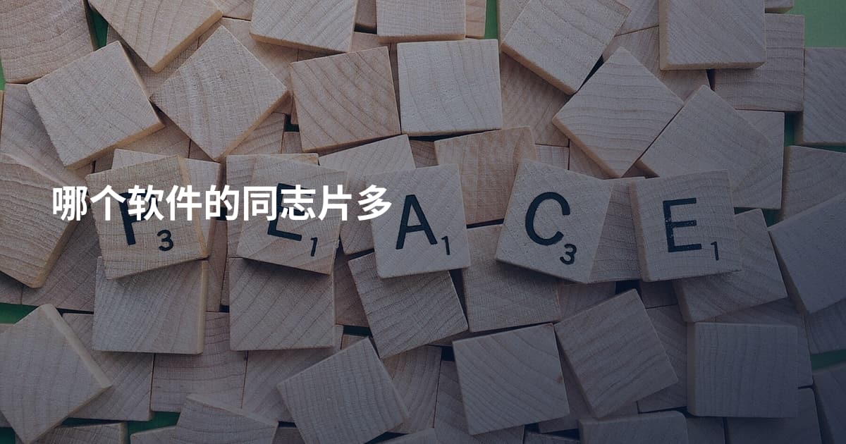 哪个软件的同志片多