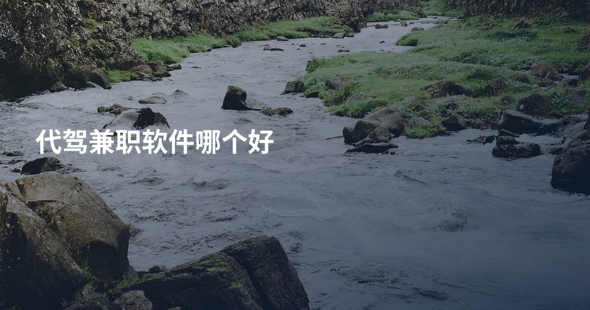 代驾兼职软件哪个好