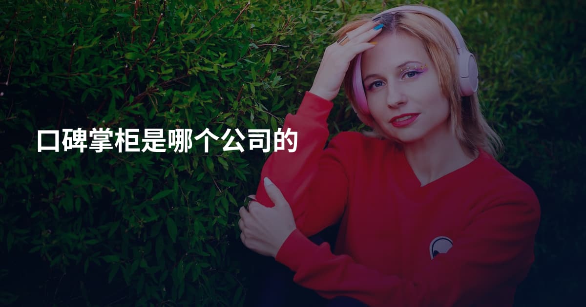口碑掌柜是哪个公司的