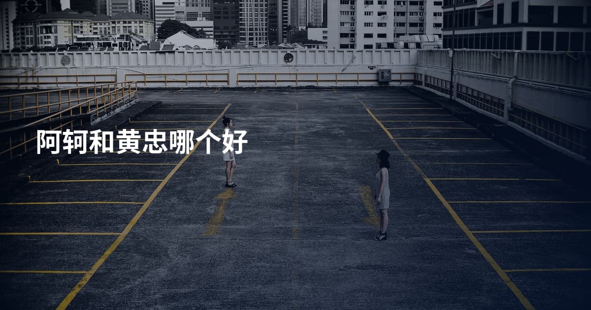 阿轲和黄忠哪个好