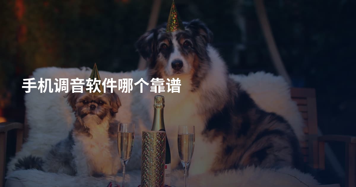 手机调音软件哪个靠谱