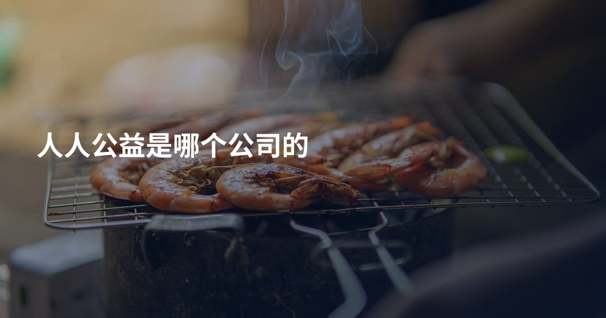 人人公益是哪个公司的