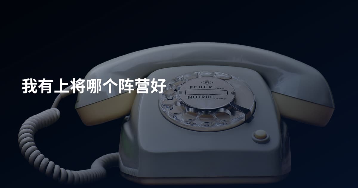 我有上将哪个阵营好