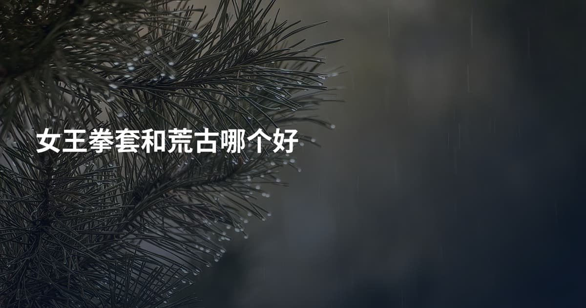 女王拳套和荒古哪个好