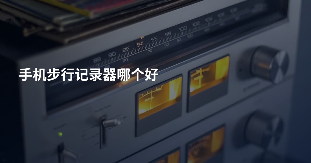 手机步行记录器哪个好