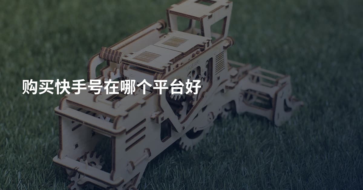 购买快手号在哪个平台好