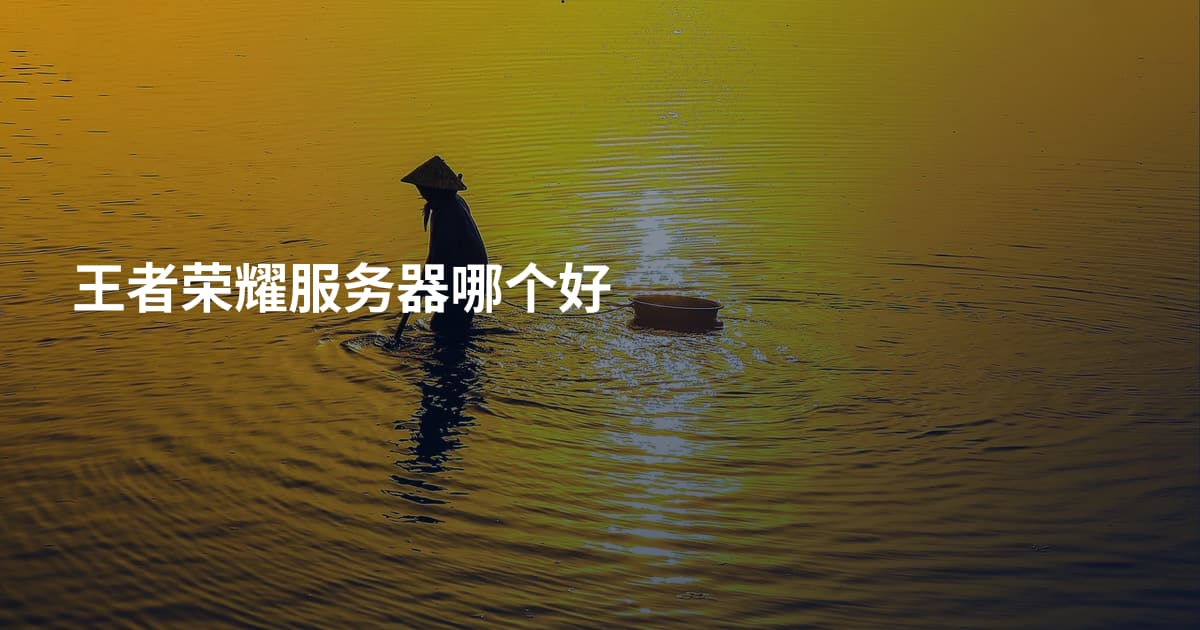 王者荣耀服务器哪个好