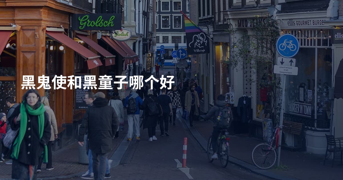 黑鬼使和黑童子哪个好