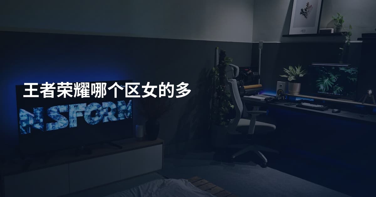 王者荣耀哪个区女的多