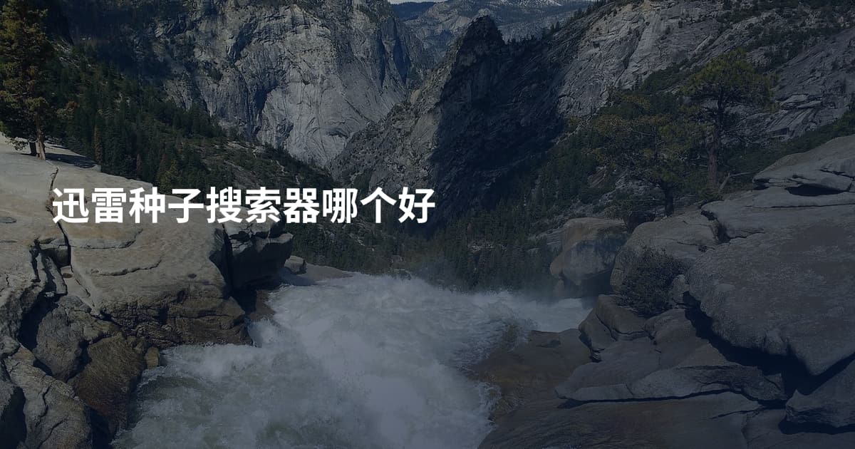 迅雷种子搜索器哪个好