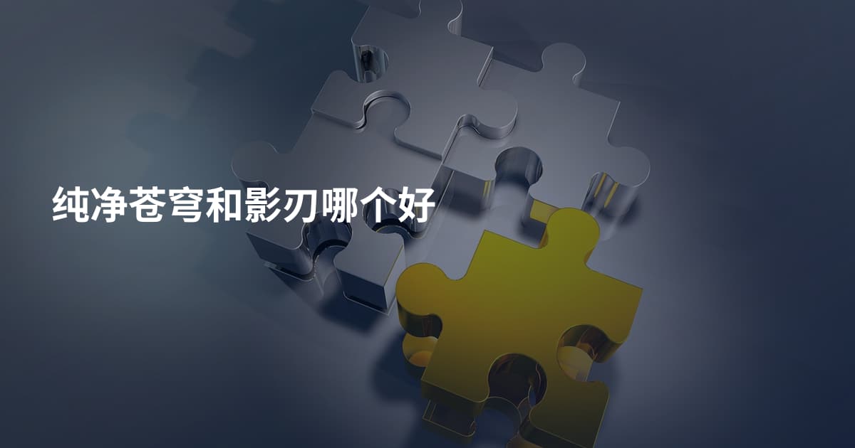 纯净苍穹和影刃哪个好