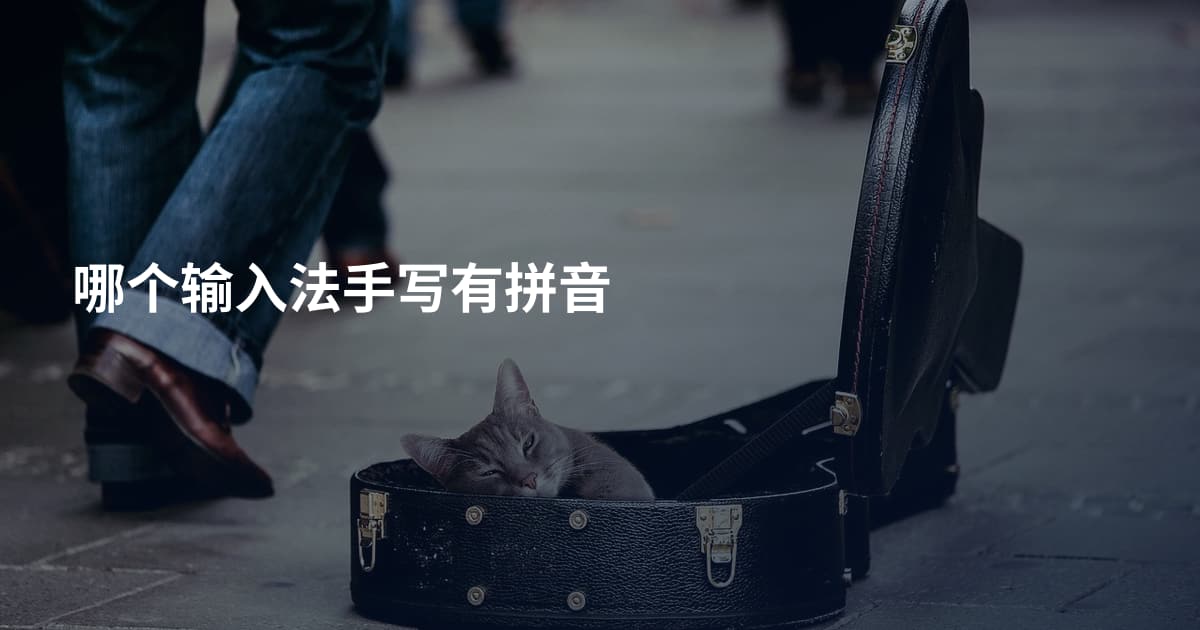 哪个输入法手写有拼音