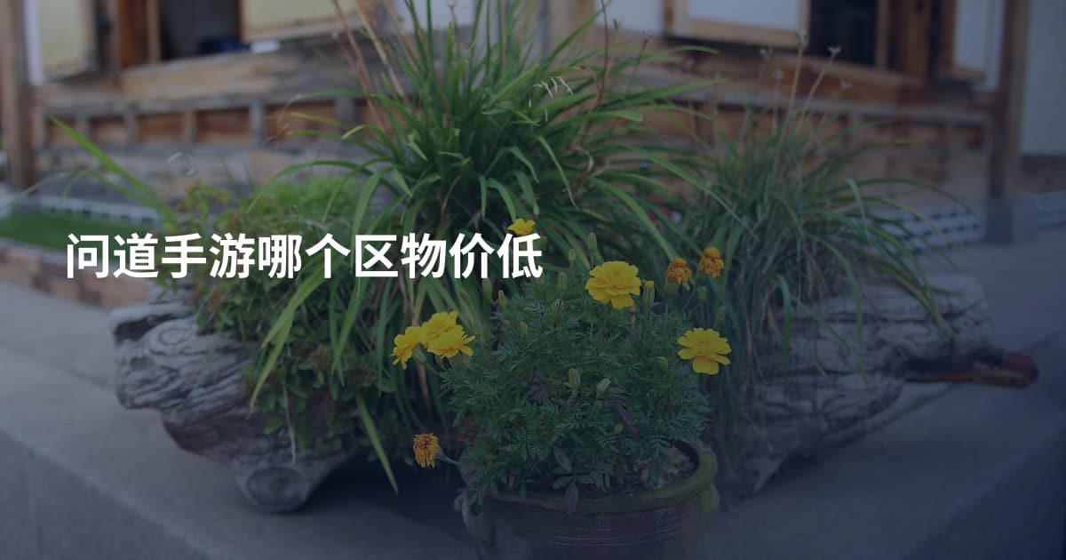 问道手游哪个区物价低