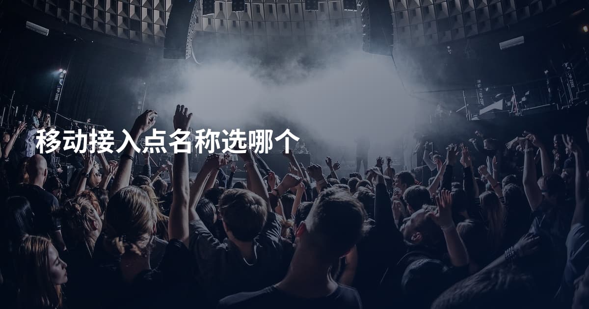 移动接入点名称选哪个