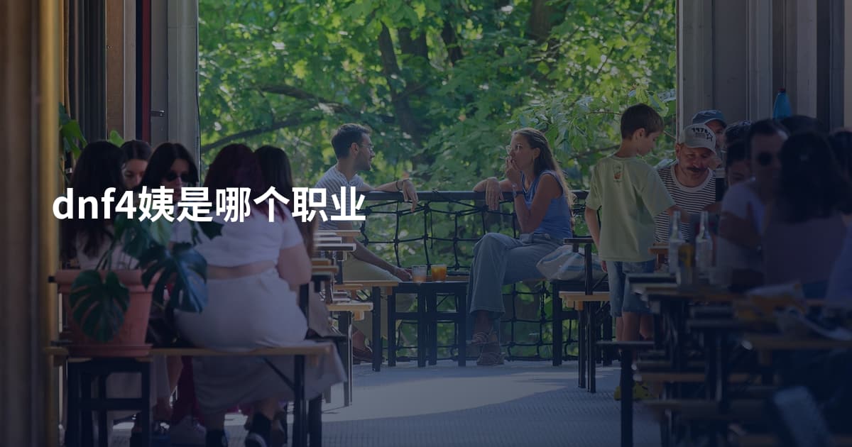 dnf4姨是哪个职业