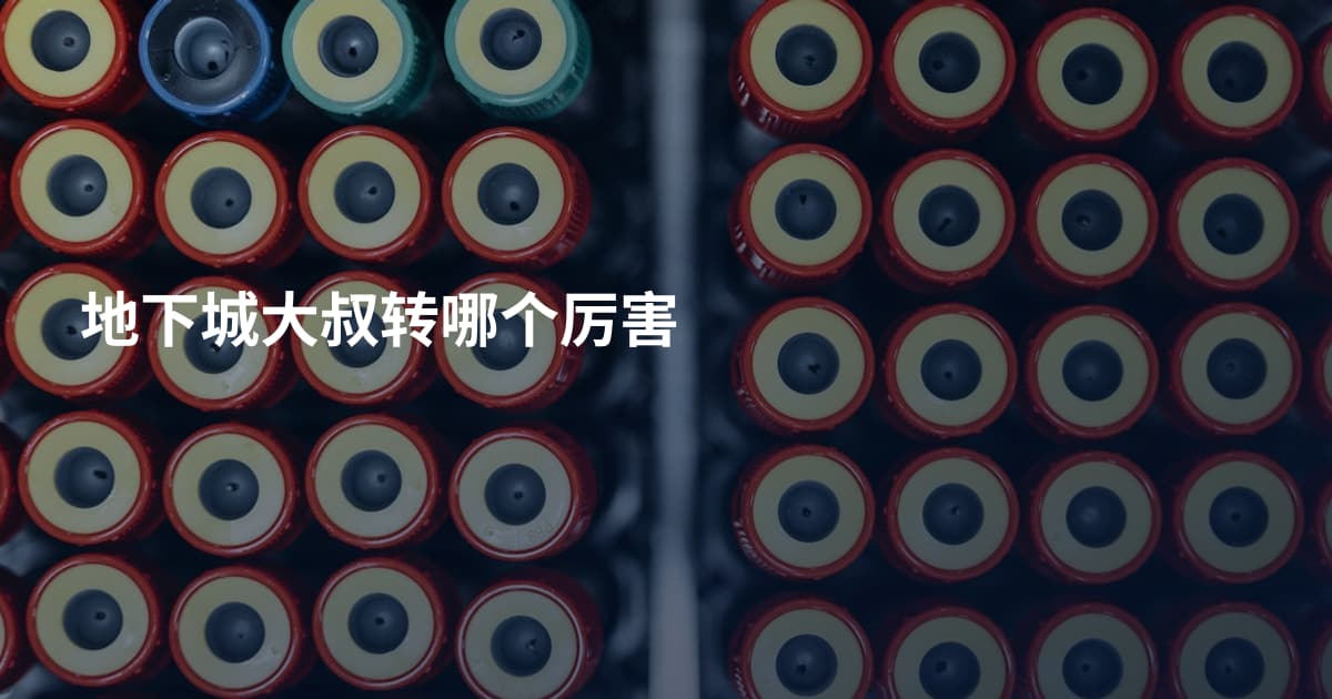 地下城大叔转哪个厉害