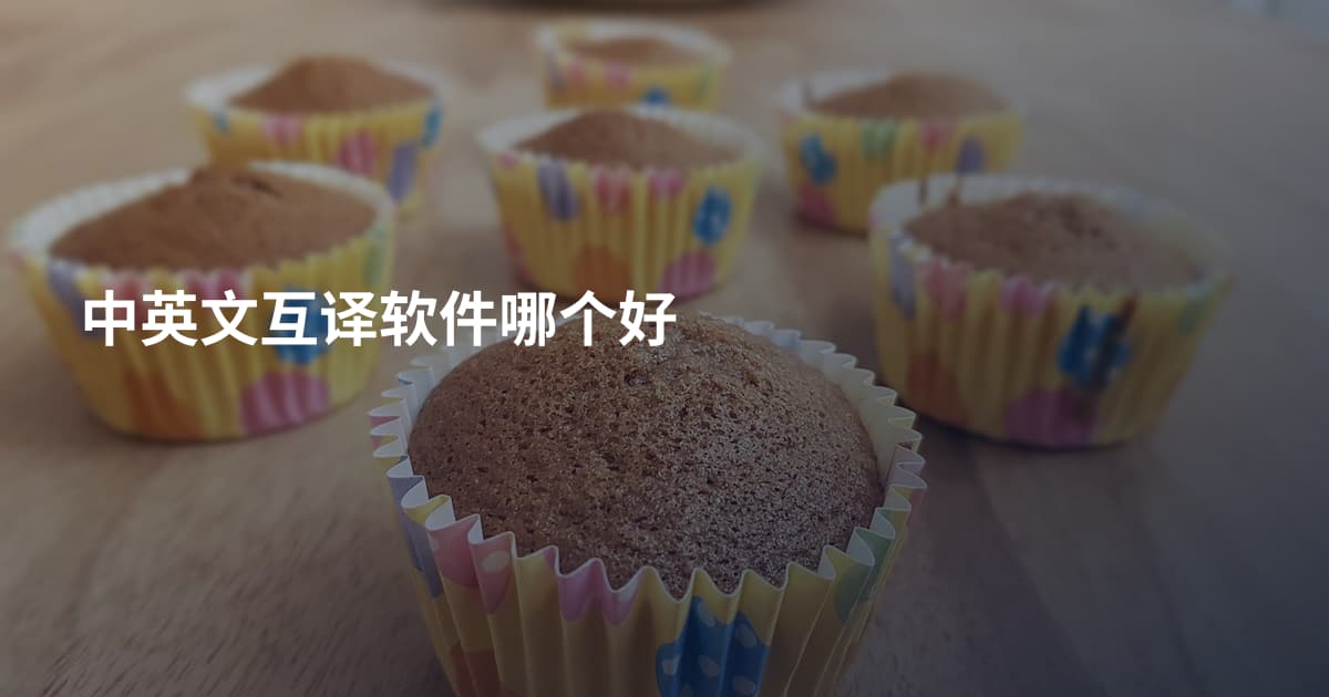 中英文互译软件哪个好
