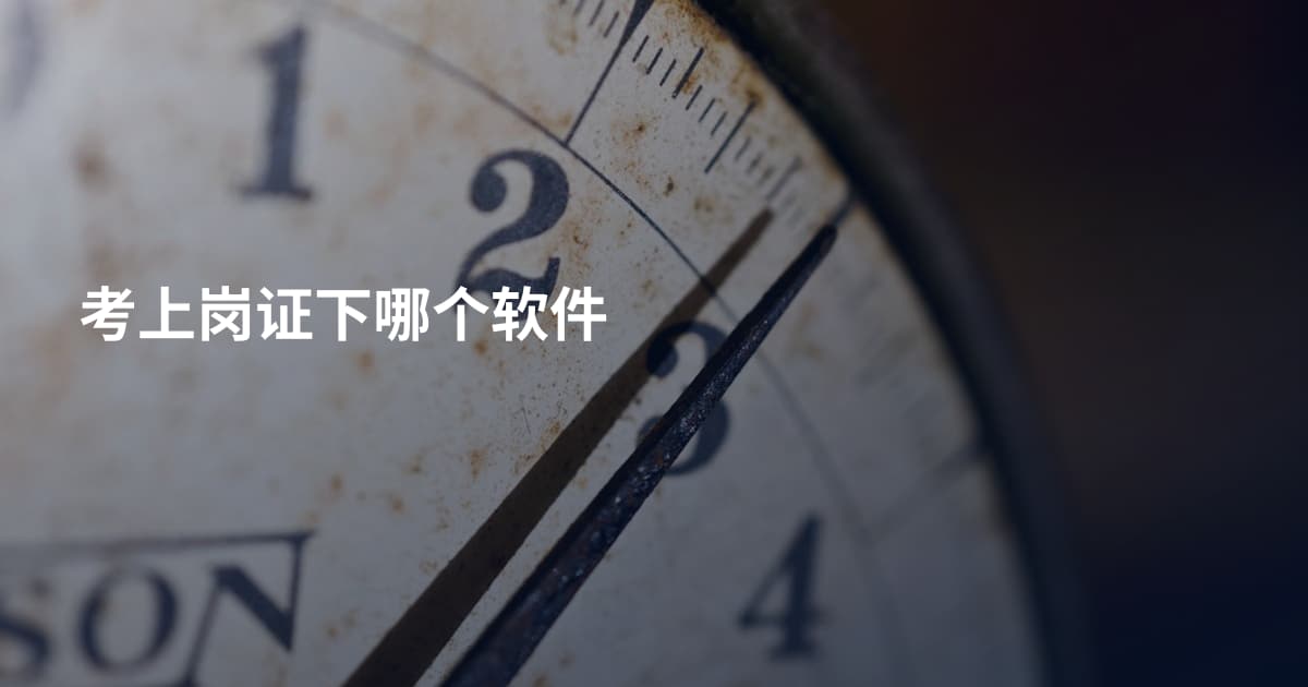 考上岗证下哪个软件