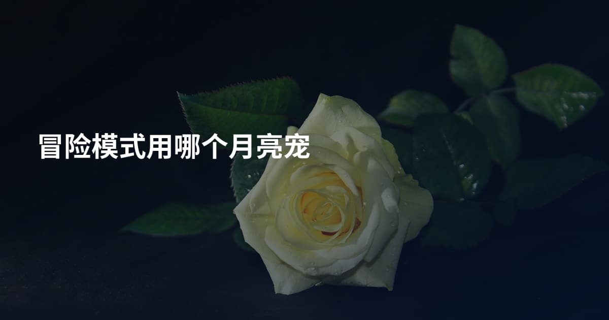 冒险模式用哪个月亮宠