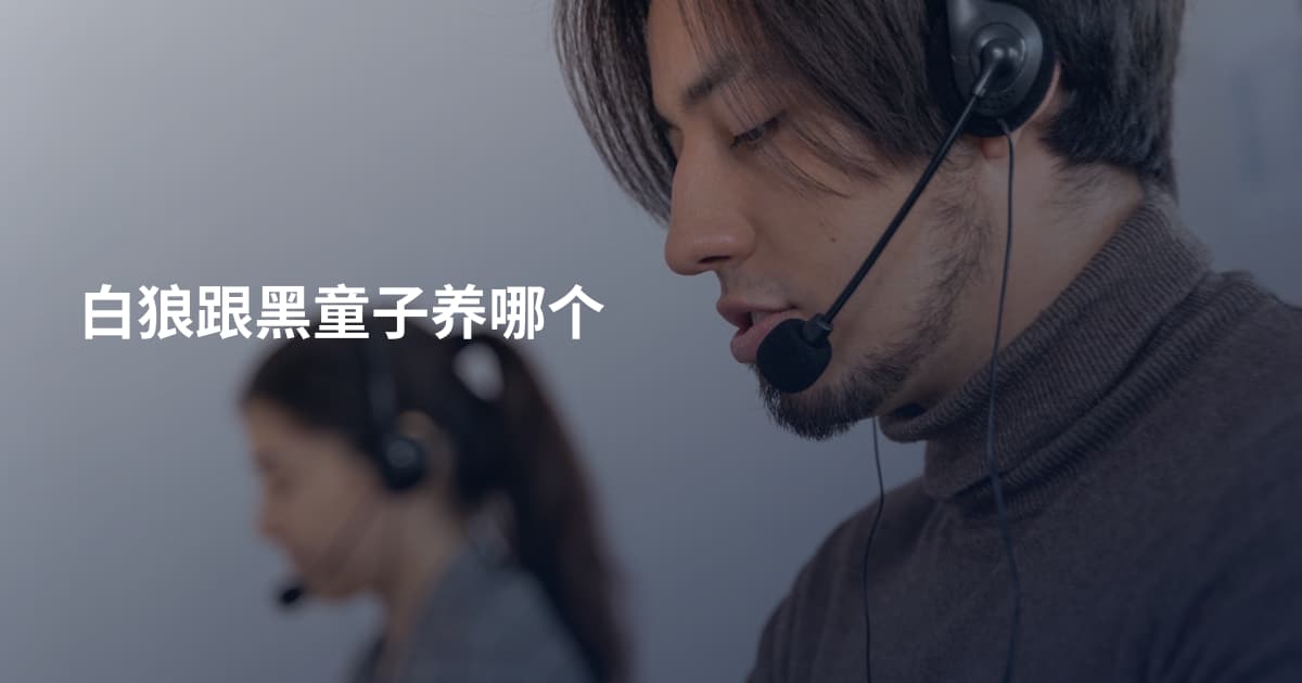 白狼跟黑童子养哪个