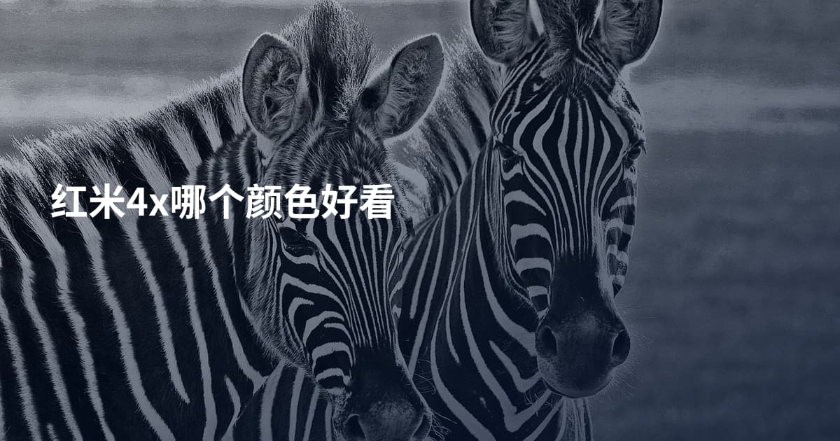 红米4x哪个颜色好看