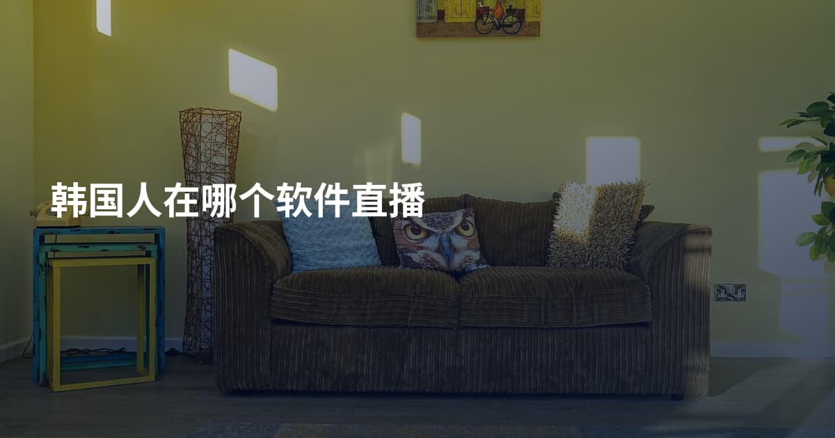 韩国人在哪个软件直播