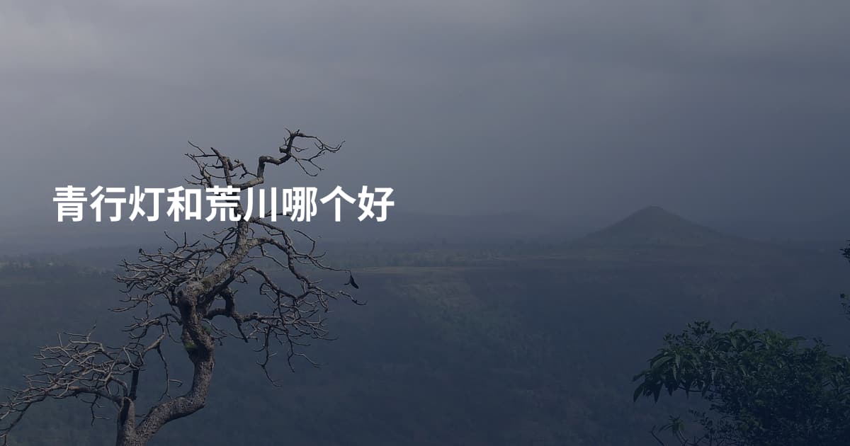 青行灯和荒川哪个好