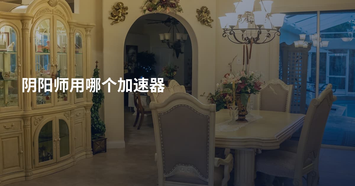 阴阳师用哪个加速器