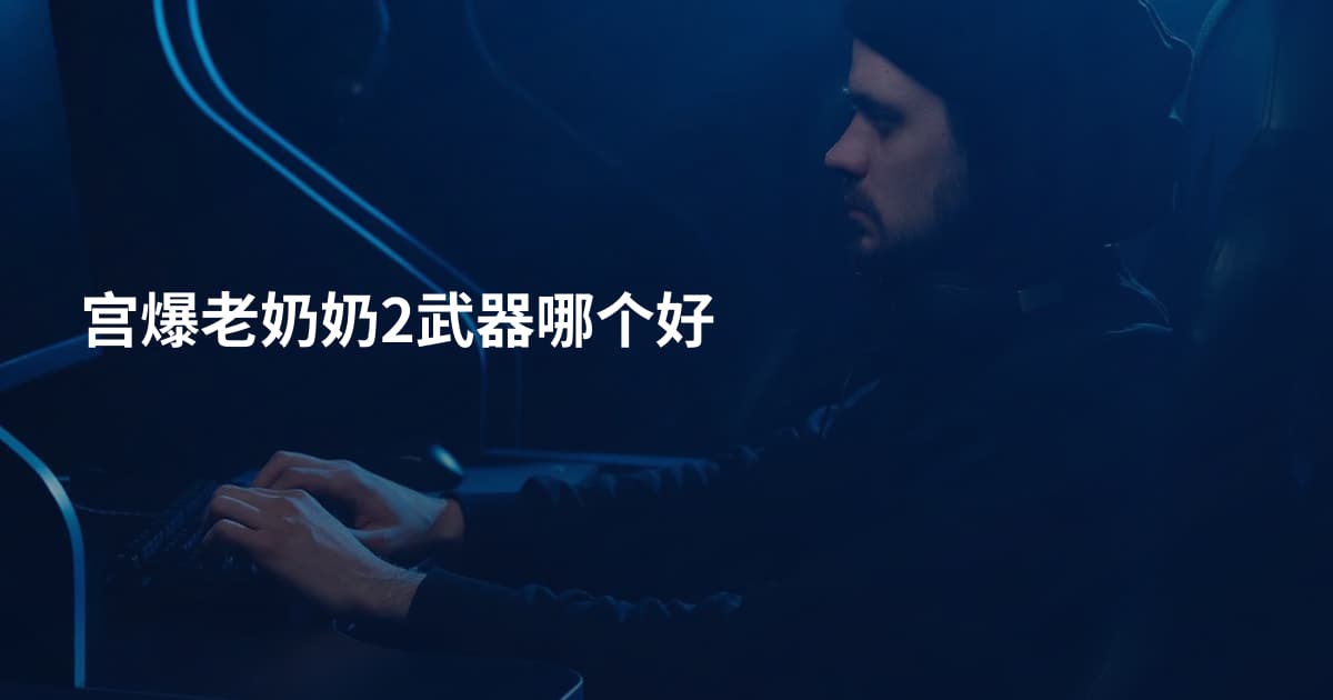 宫爆老奶奶2武器哪个好