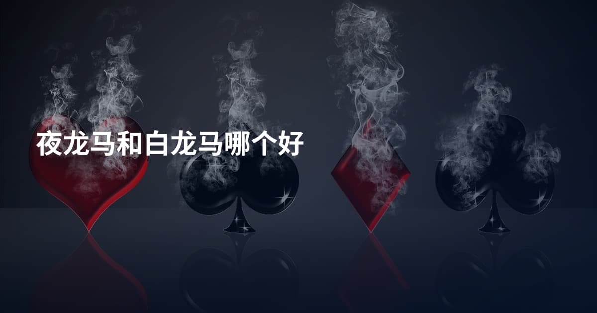 夜龙马和白龙马哪个好
